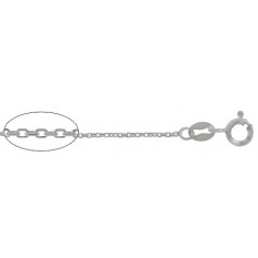 1.1mm Anchor Chain, 16" - 24" Length, Sterling Silver